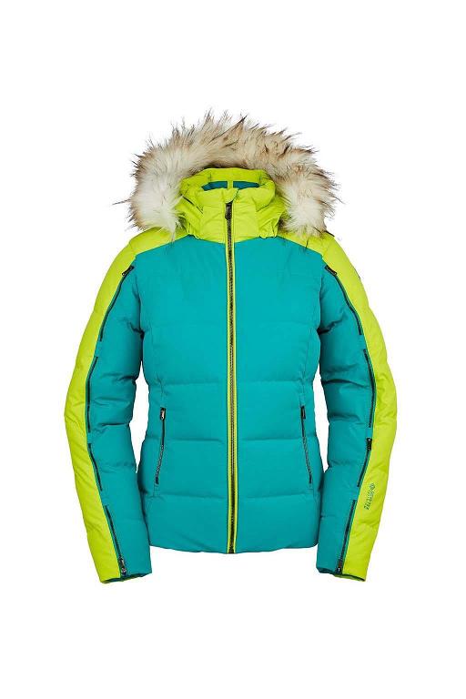 Chaqueta de plumón Spyder Falline GTX Infinium Verdes Amarillos Para Mujer Mexico MX09581